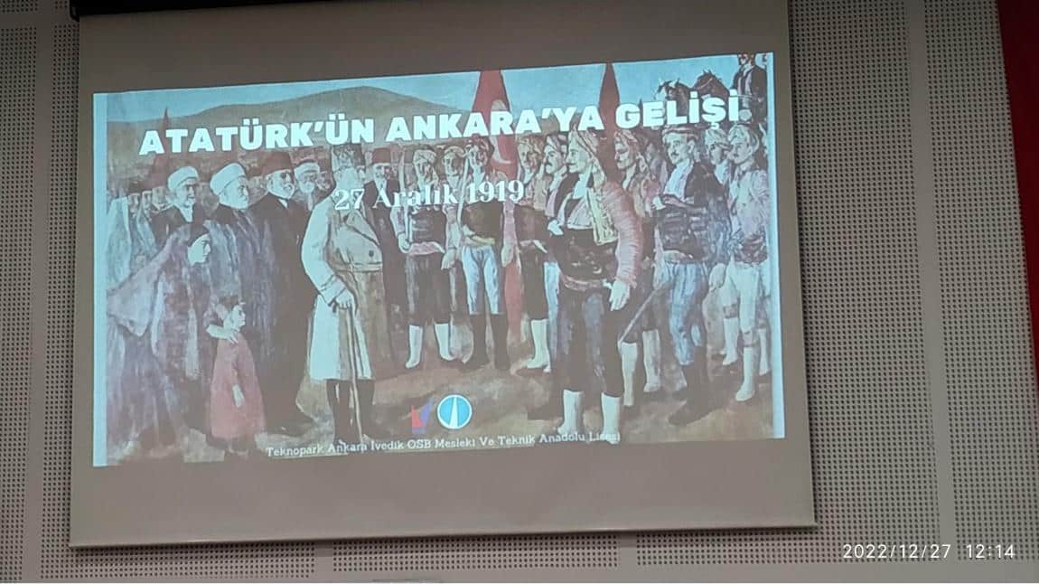Ata'mızın Ankara'ya gelişinin yıl dönümünü törenle kutladık.